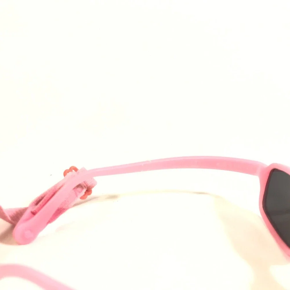 Miraflex Sunglasses NEW BABY 2 Pink Rectangular Frames with Blue Lenses